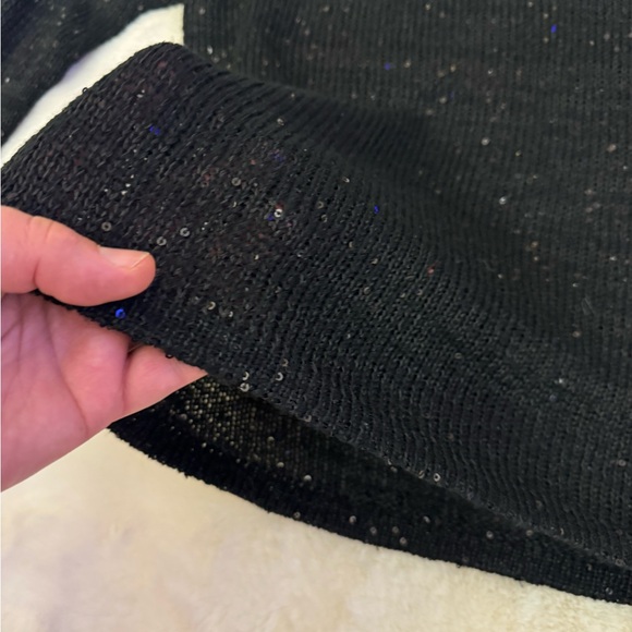 Cleo sparkle Black and gold  Women's Sweater - Picture 5 of 7